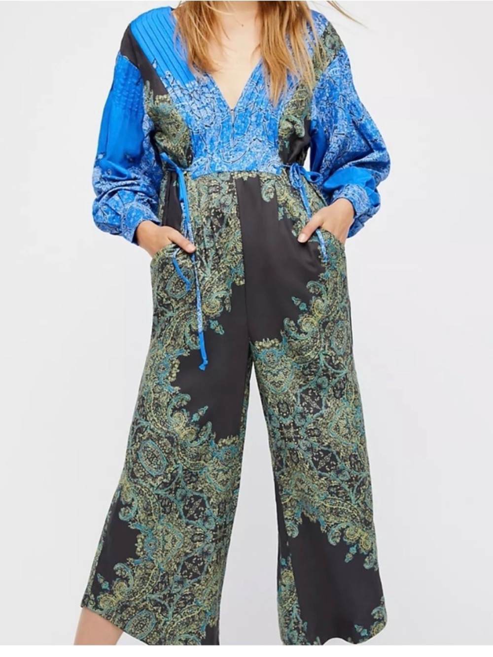Free People Blooming fields jumpsuit